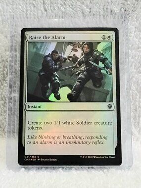 5/$20 Mint 2020 MTG Raise the Alarm C Foil Card 041/361 Deckmaster!!